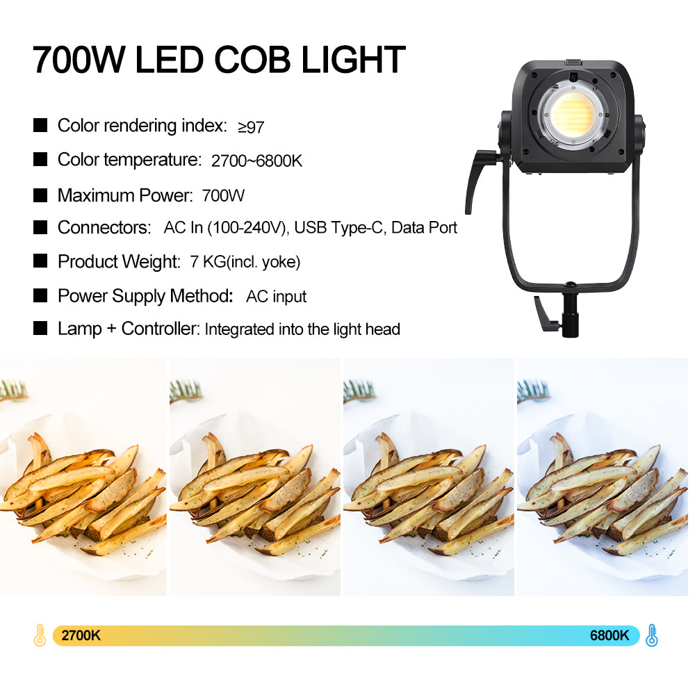 GVM SD700B AIO 700W Bi-Color Integrated Spotlight((2-Light kit))