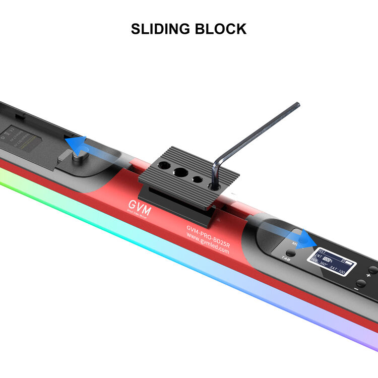 GVM RGB Tube Light with Softbox, 2 Packs 25W Handheld Wand Light, 24