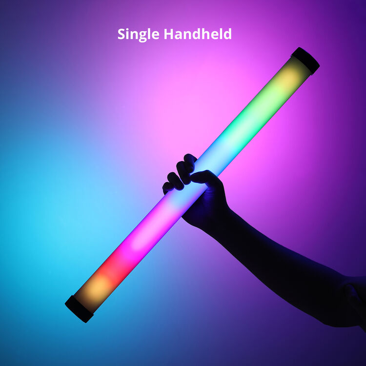 GVM RGB Tube Light with Softbox, 2 Packs 25W Handheld Wand Light, 24