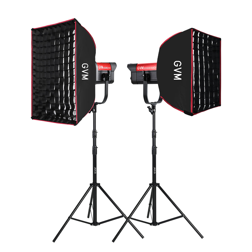 GVM SD300B-AIO 300W LED Video Light Mesh Bluetooth(2-Light-kit)