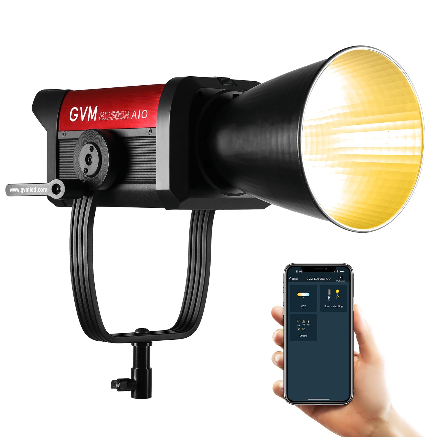 GVM SD500B AIO 500W Bi-Color Integrated Spotlight(Includes a  softbox 15.74''*23.62'' valued at $69)