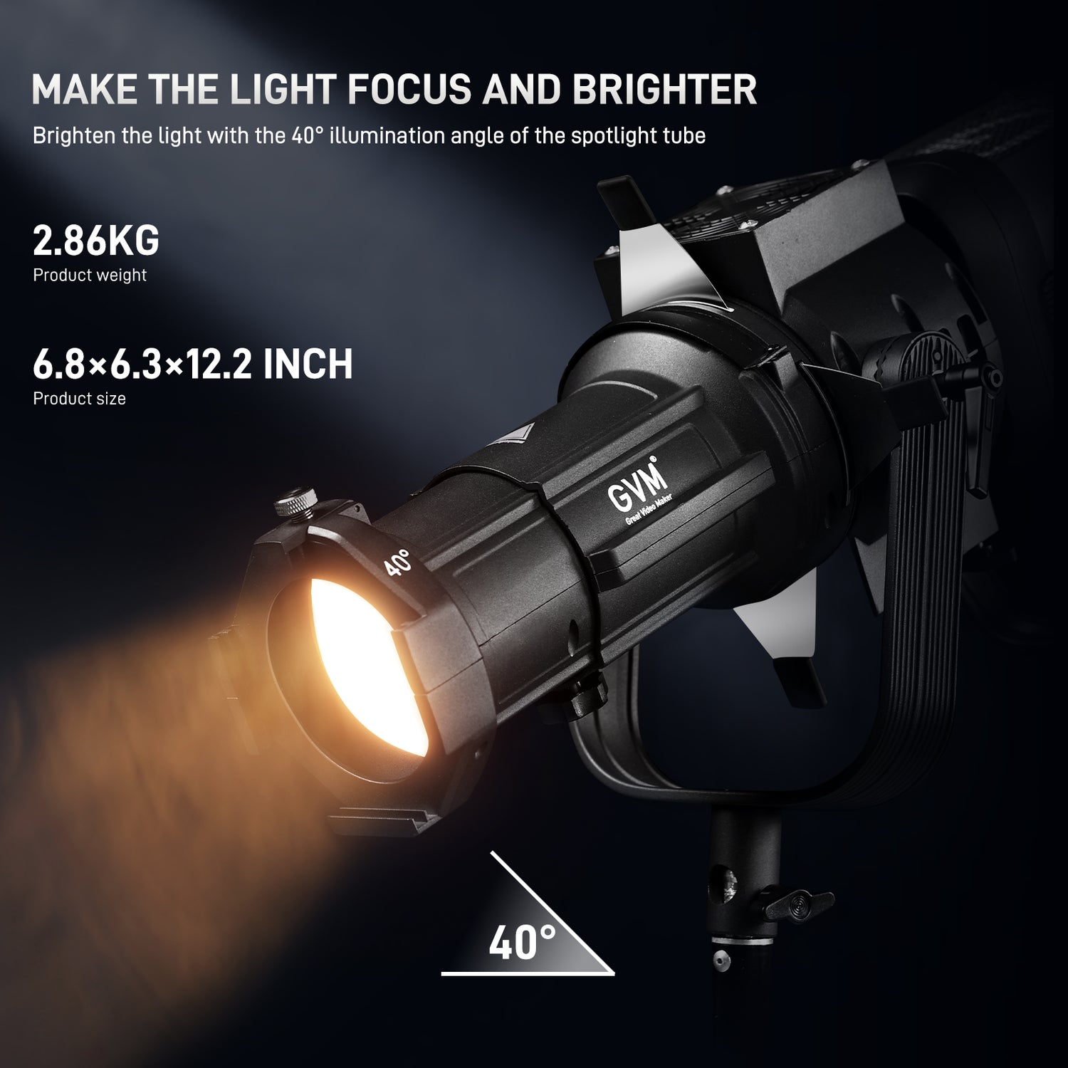 GVM PJ-L40 Spot lens For Power 650W or less Monolight