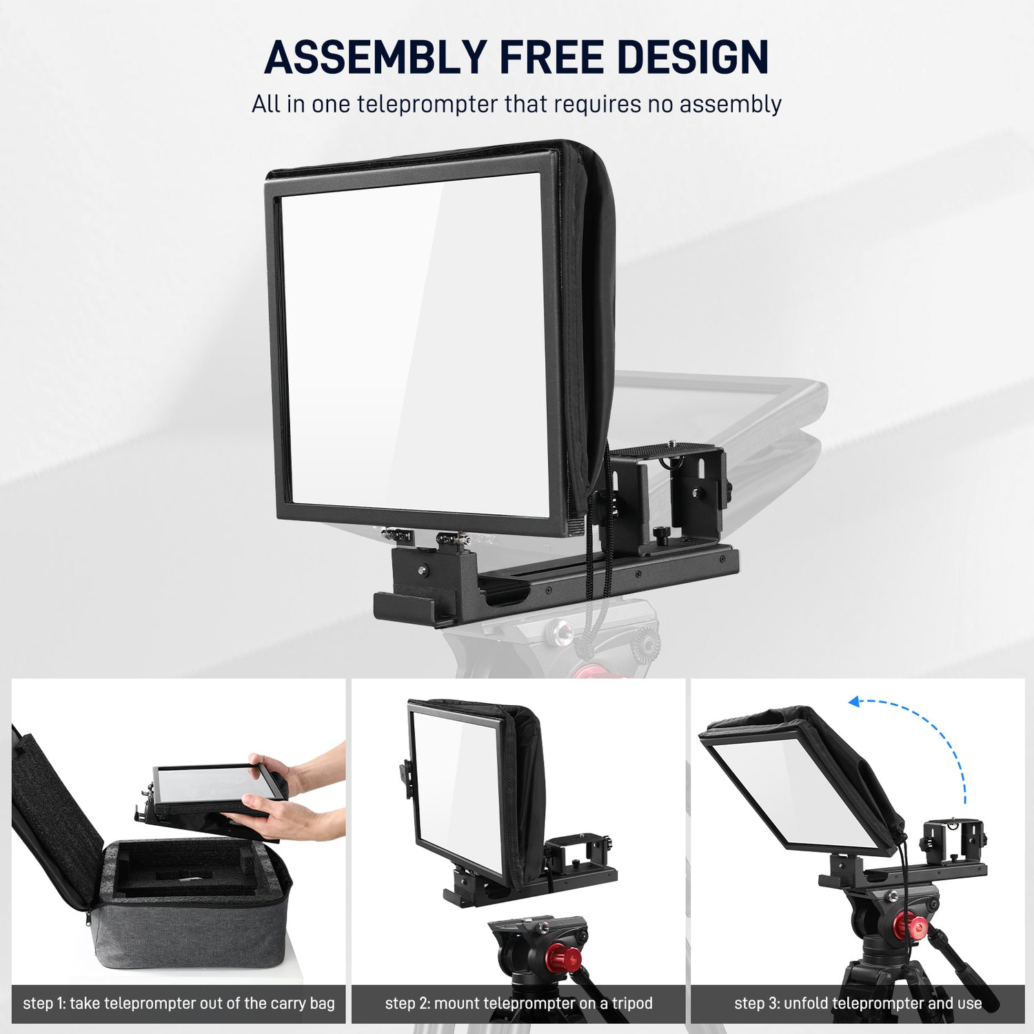 GVM Teleprompter TQ-MA for Tablets & Smartphones with Remote Control