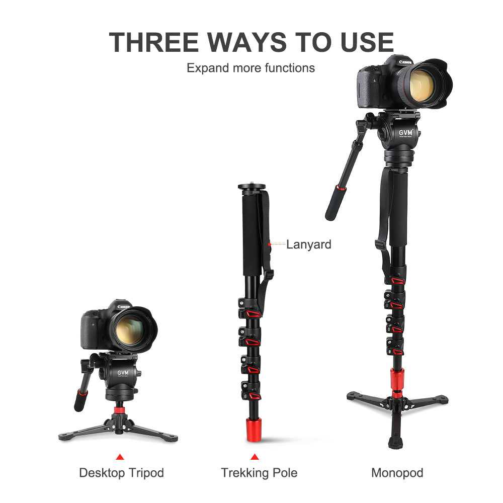 GVM-D190 Monopod for Hydraulic Fluid head