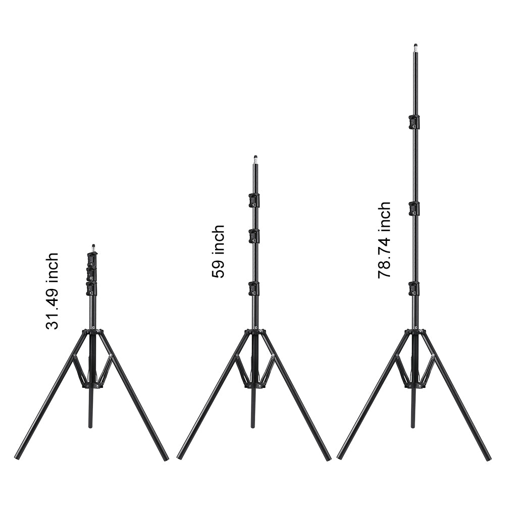 The GVM Foldable Aluminum Light Stands (2-Pack Set)