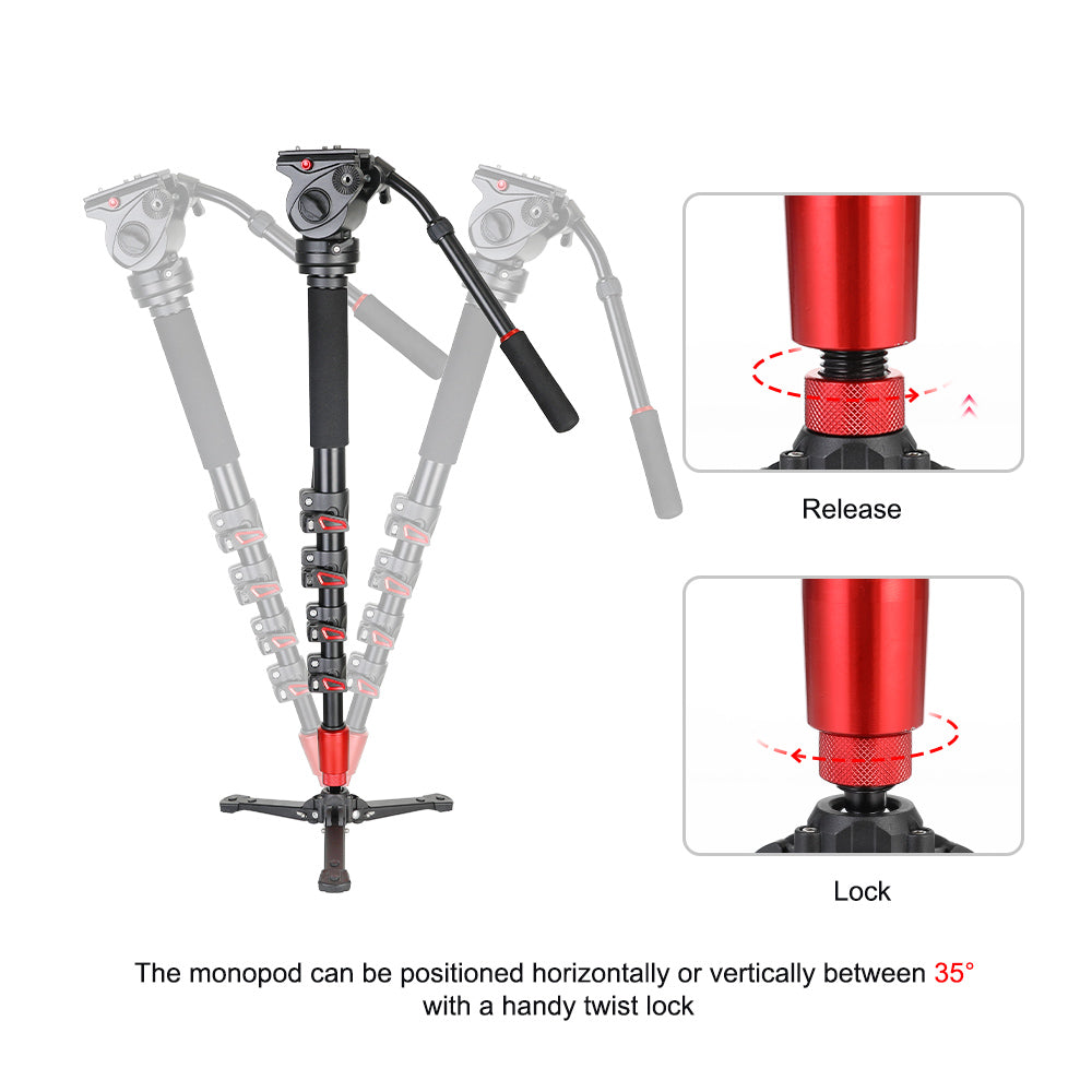 GVM-D190 Monopod for Hydraulic Fluid head