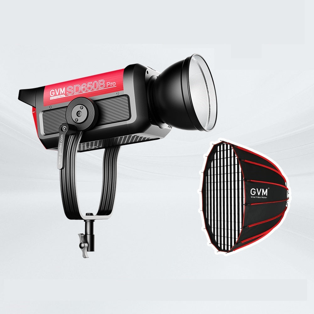 GVM PRO-SD650B 650W Waterproof Bi-Color Monolight(V-mount & Mesh Bluetooth)(Get 1 Softbox Free value $139)