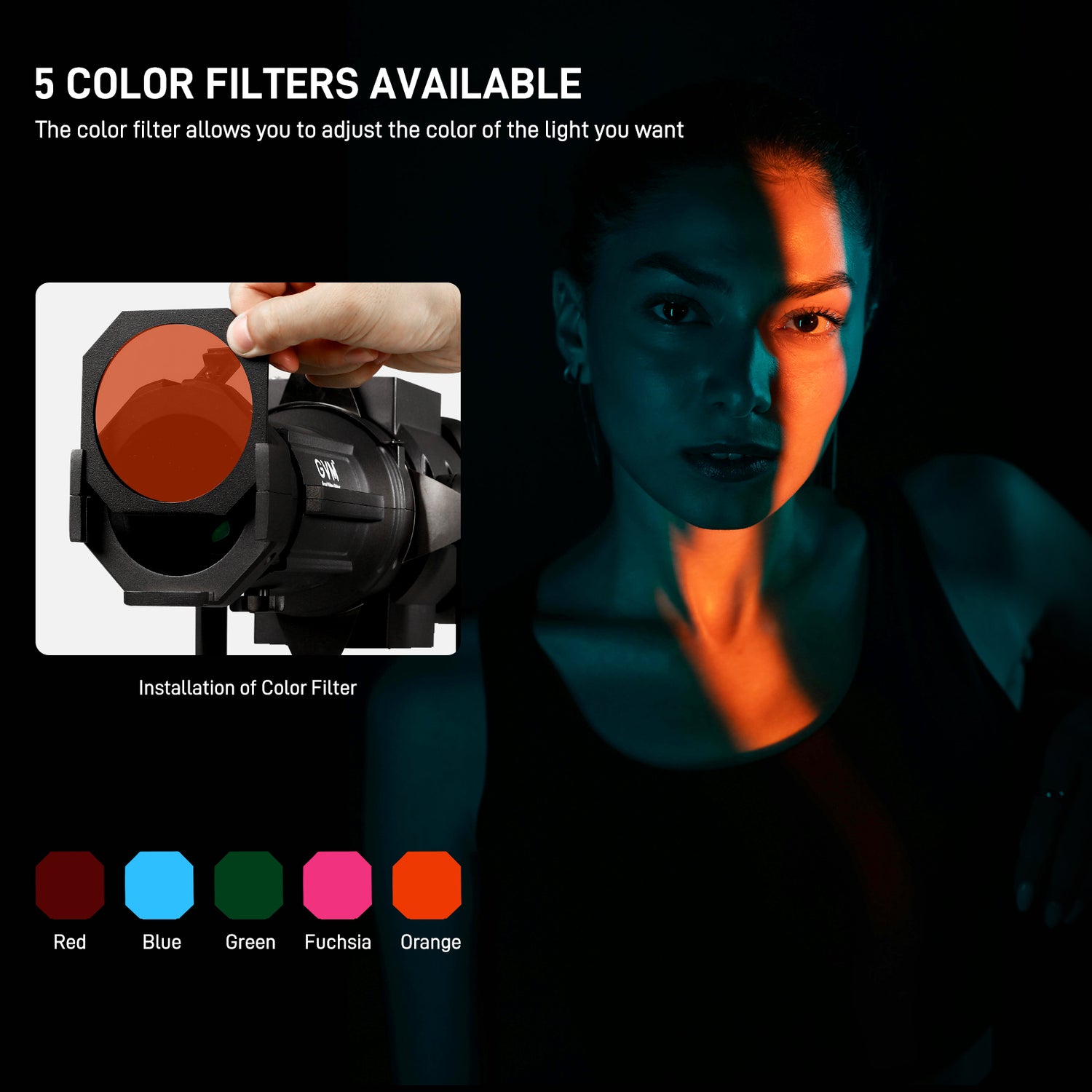 GVM PJ-L40 Spot lens For Power 650W or less Monolight