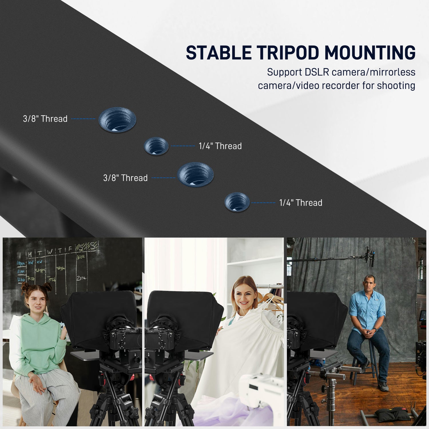 GVM Teleprompter TQ-MA for Tablets & Smartphones with Remote Control