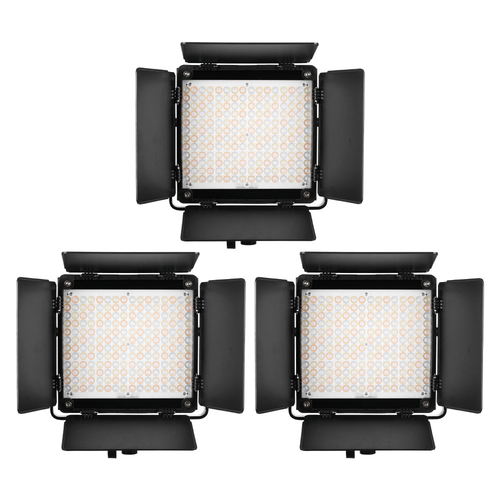GVM-800D-III 40W Bi-color and RGB Video Panel Light(3-Light Kit)