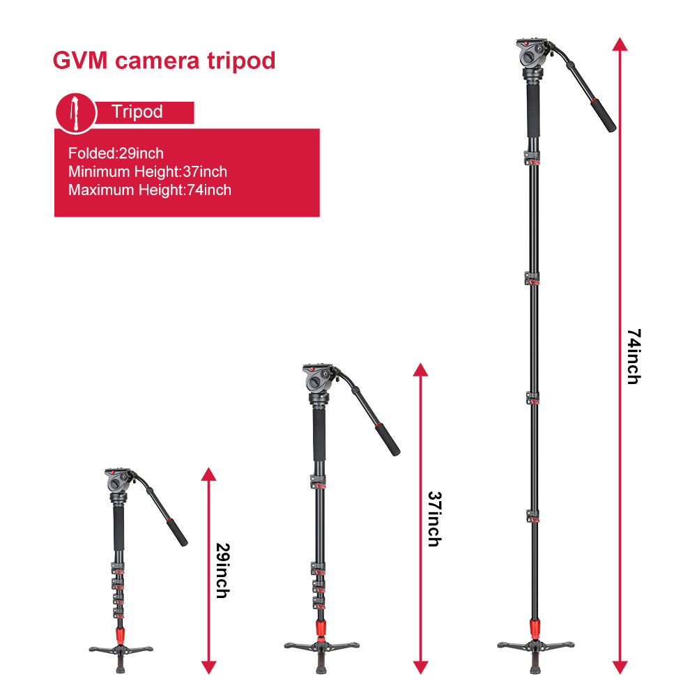 GVM-D190 Monopod for Hydraulic Fluid head