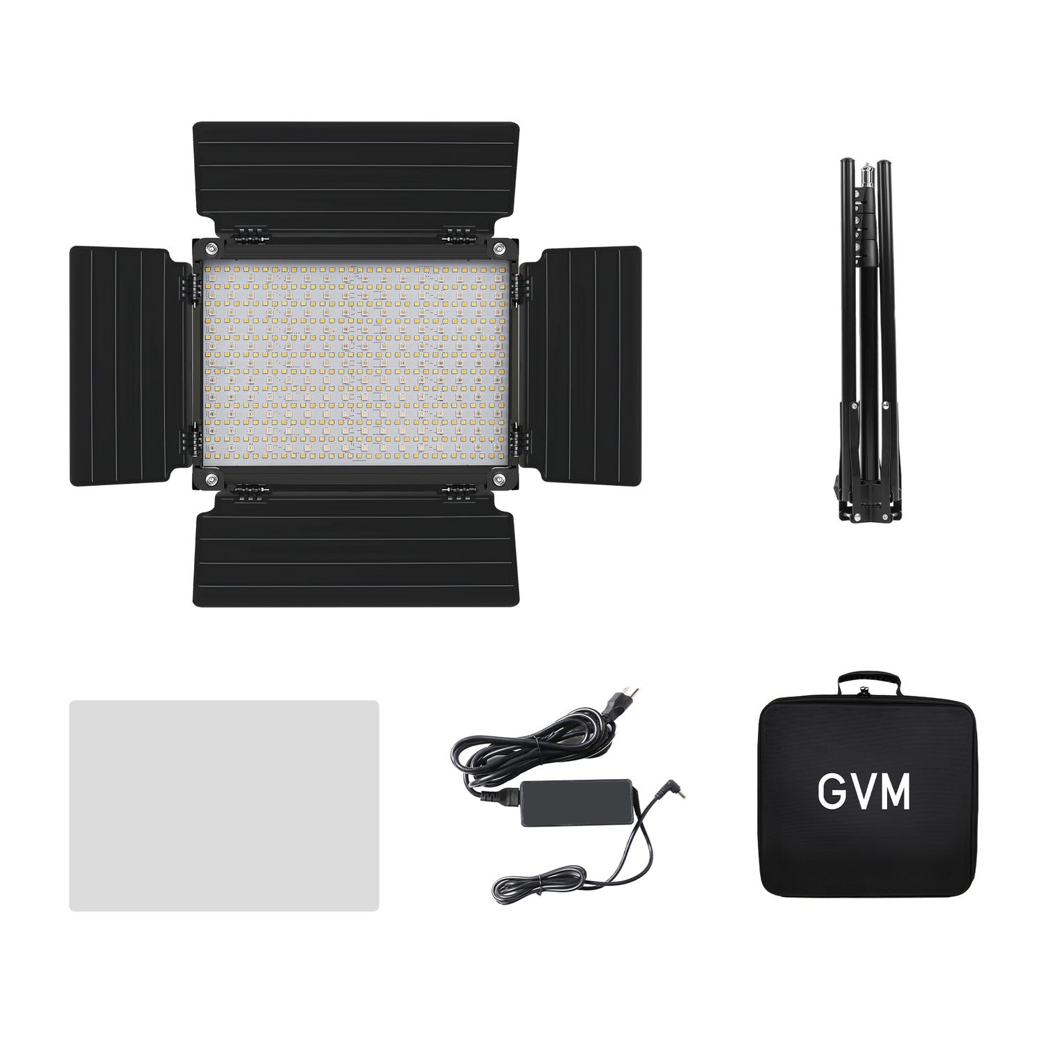 GVM RGB LED Video Light with Lighting Kits, 680RS 50W Led Panel Light with Bluetooth Control, 1 Packs Photography Lighting for YouTube Studio, Video Shooting, Gaming, Streaming, Conference(Buy One Get One Free)