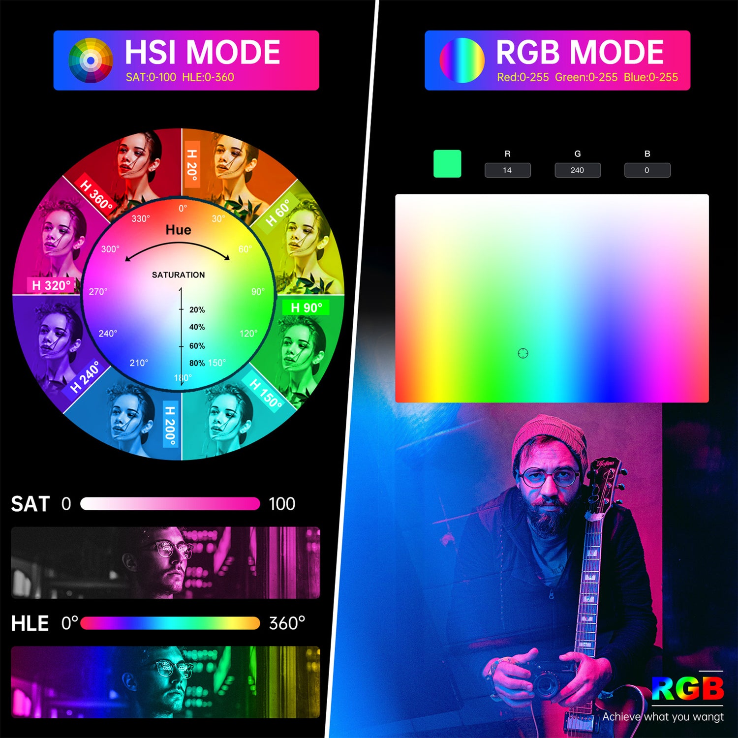 GVM RGB LED Video Light with Lighting Kits, 680RS 50W Led Panel Light with Bluetooth Control, 1 Packs Photography Lighting for YouTube Studio, Video Shooting, Gaming, Streaming, Conference(Buy One Get One Free)