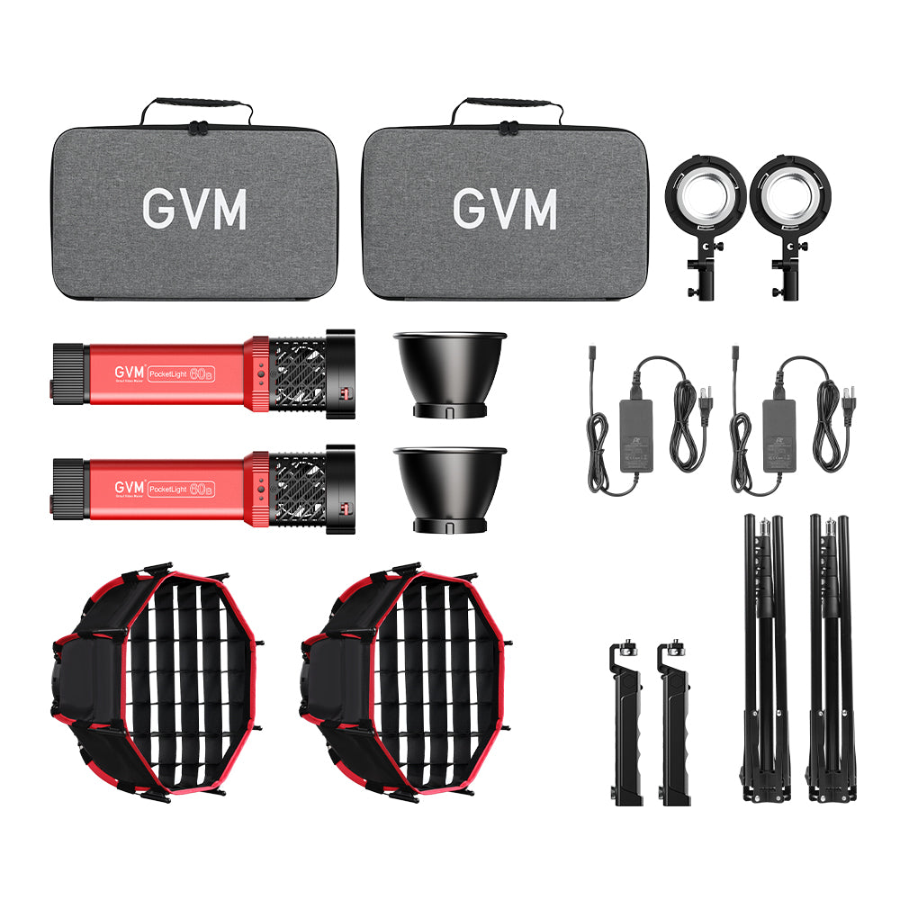 GVM PD60B 60W 휴대용 LED 스포트라이트