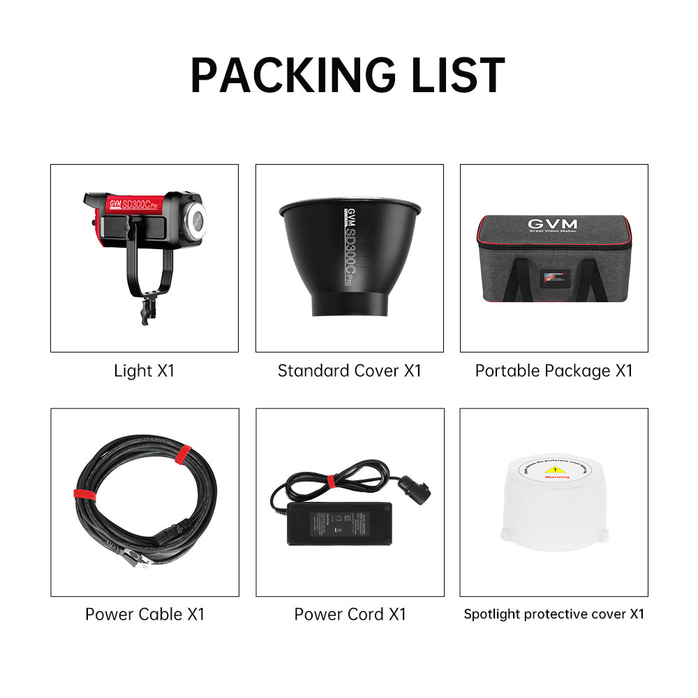 GVM PRO SD300C 300W High Power RGB&Bi-Color Monolight