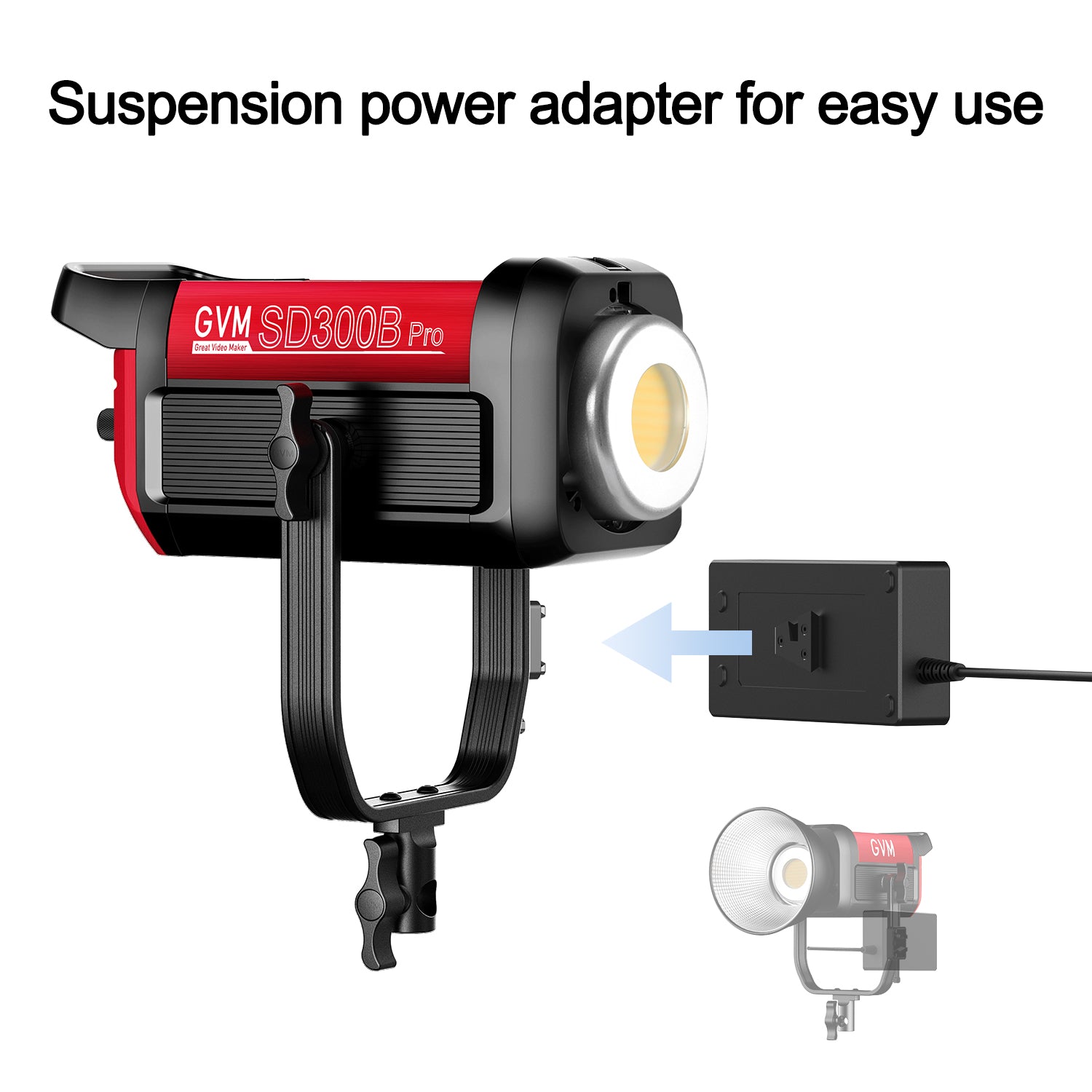 GVM PRO-SD300B 300W Bi-Color Monolight V-mount Mesh Bluetooth(Buy 1 Get 1 Free)(add 2 items to cart)