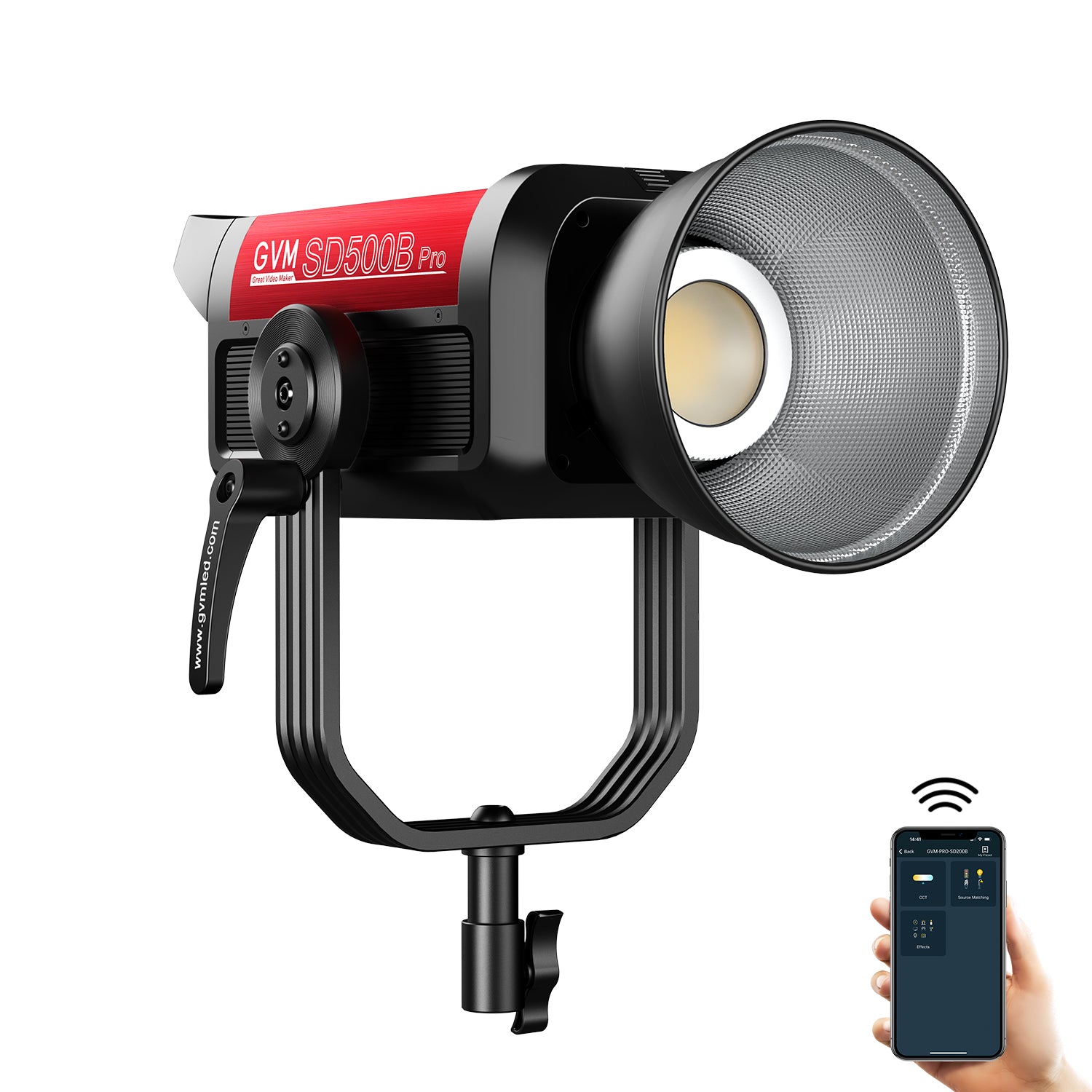 GVM PRO-SD500B 500W Waterproof Bi-Color Monolight(V-mount & Mesh Bluetooth) - GVM