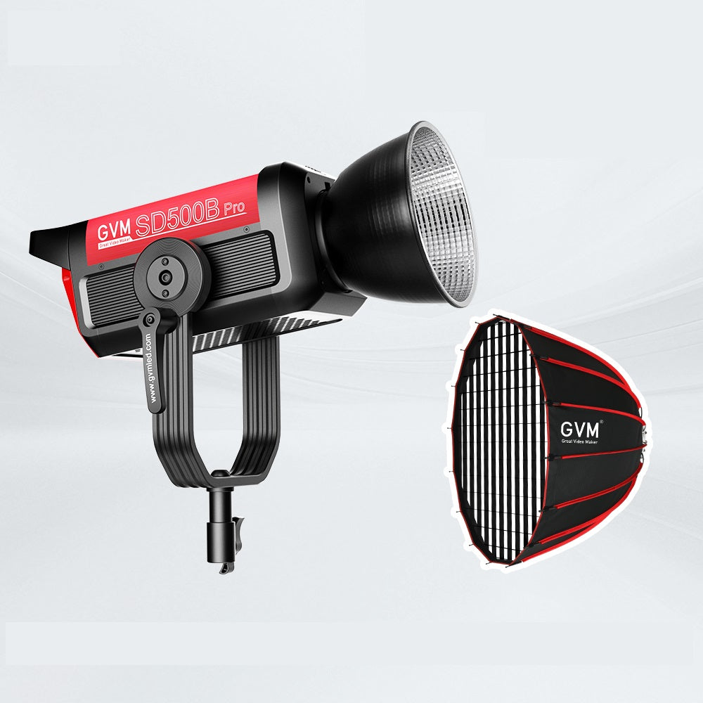 GVM PRO-SD500B 500W Waterproof Bi-Color Monolight (V-mount & Mesh Bluetooth)(Get 1 Softbox Free value $139)