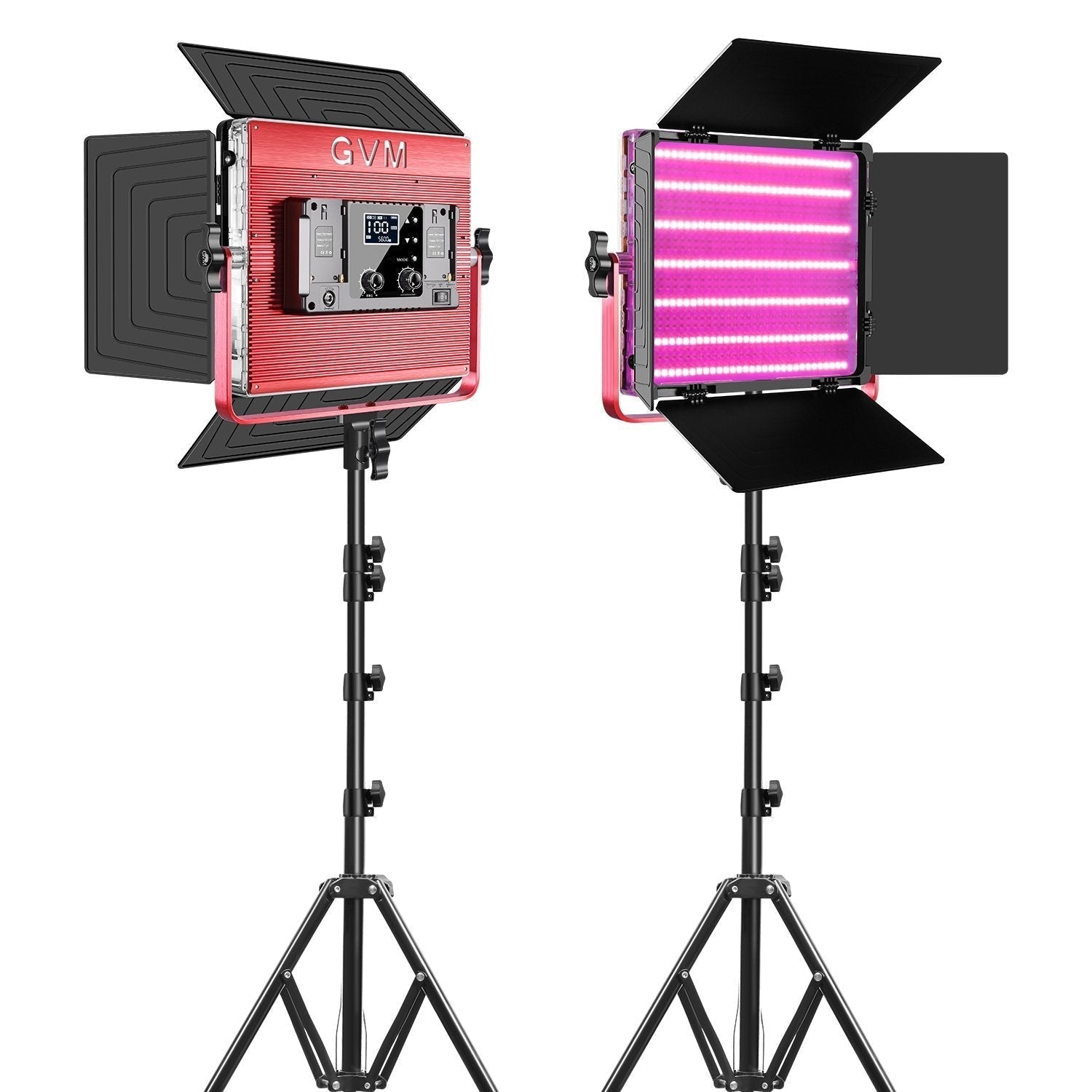 GVM - 1200D 50W Bi - Color+50W RGB 2lamp - Video Light With Softbox - GVM