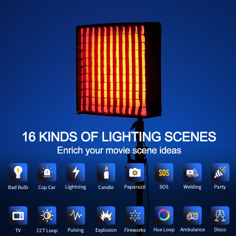 GVM B100C 100W RGB&Bi-Color Flexible LED Light - GVM