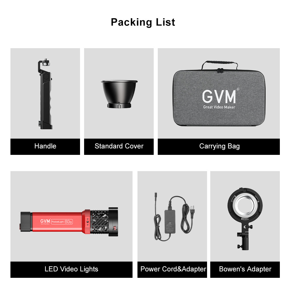 GVM PD60B 60W Hand - held Waterproof LED Light Spotlights - JIAN CHENG TECHNOLOGY INC.