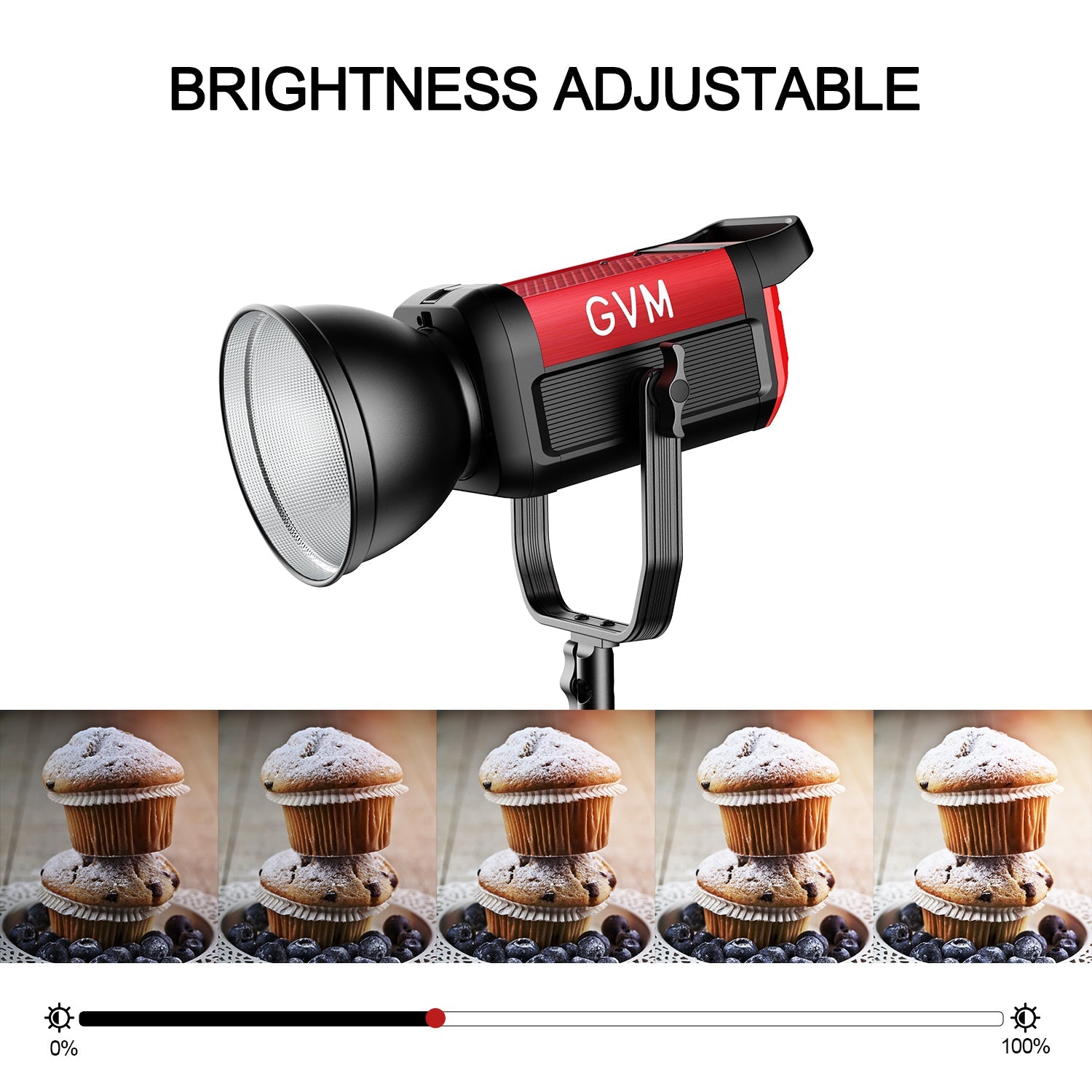 GVM PRO - SD300B 300W Bi - Color Monolight V - mount Mesh Bluetooth(Includes Free: GVM - YG60SP) - GVM