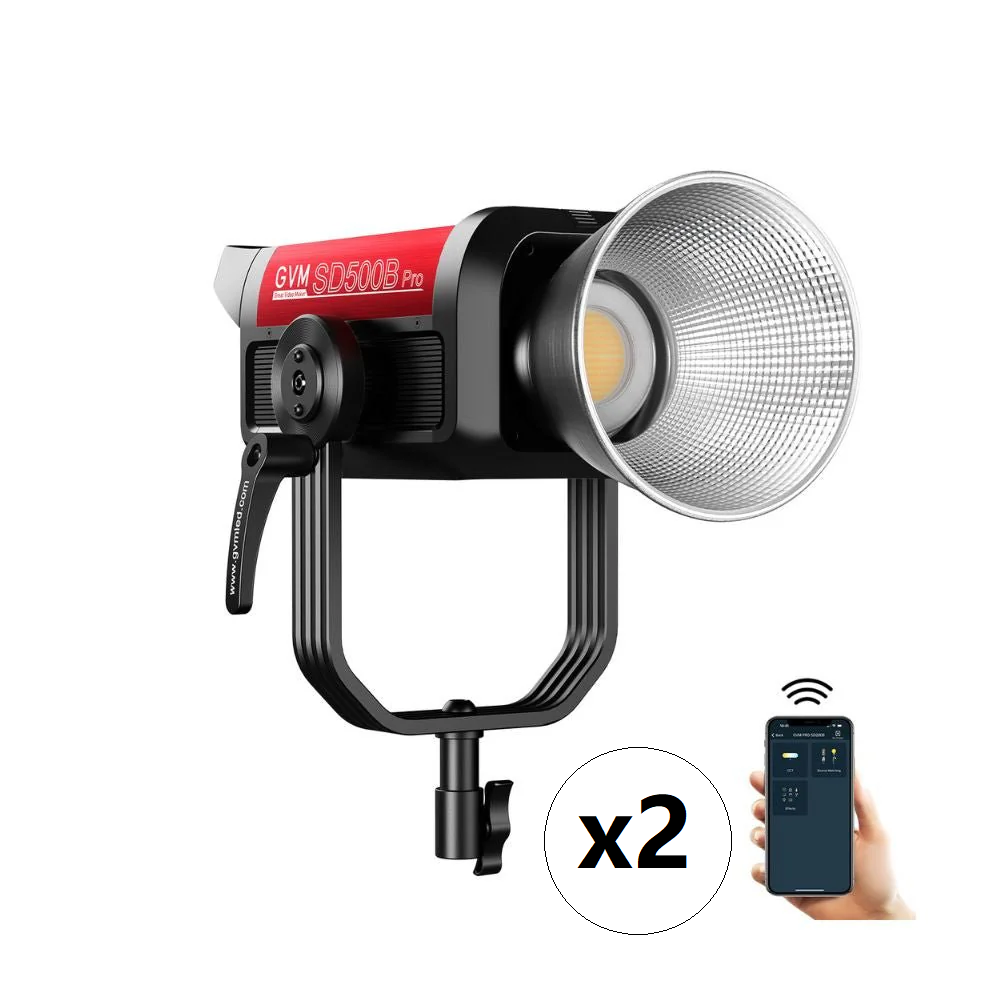 GVM PRO-SD500B 500W Waterproof Bi-Color Monolight (2-Light Kit)
