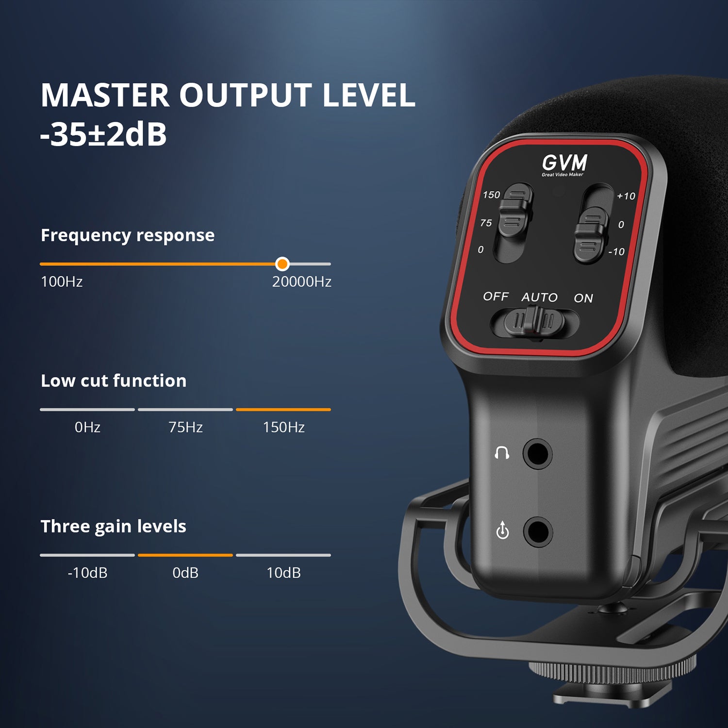GVM QX-6 Camera-Mount Shotgun Microphone - GVM