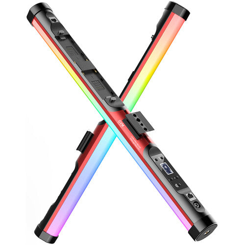 GVM BD45R/BD25R Bi-Color RGB LED Light Wand 2-Light Kit (48