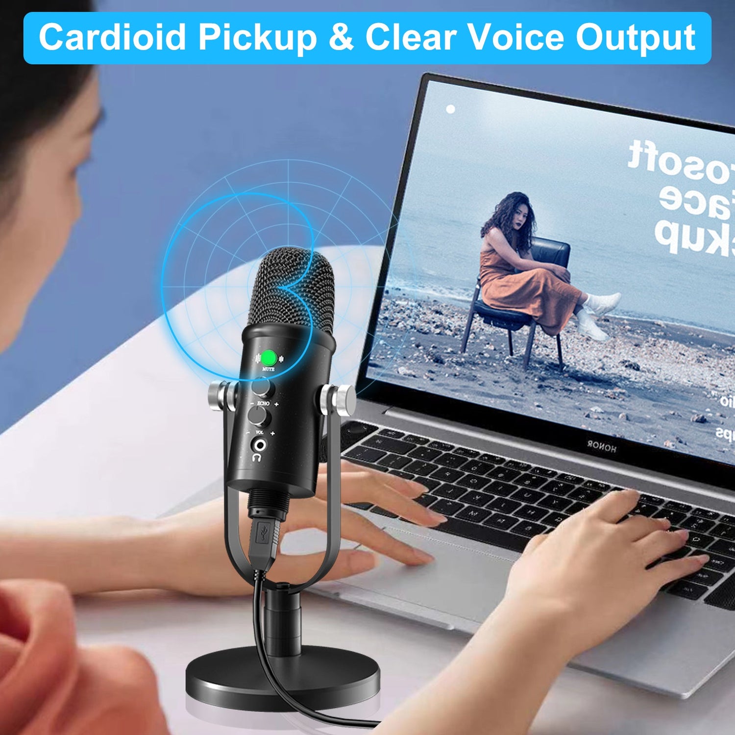 KKX Professional USB Recording Condenser Microphone Cardioid Microphone Kit - JIAN CHENG TECHNOLOGY INC.