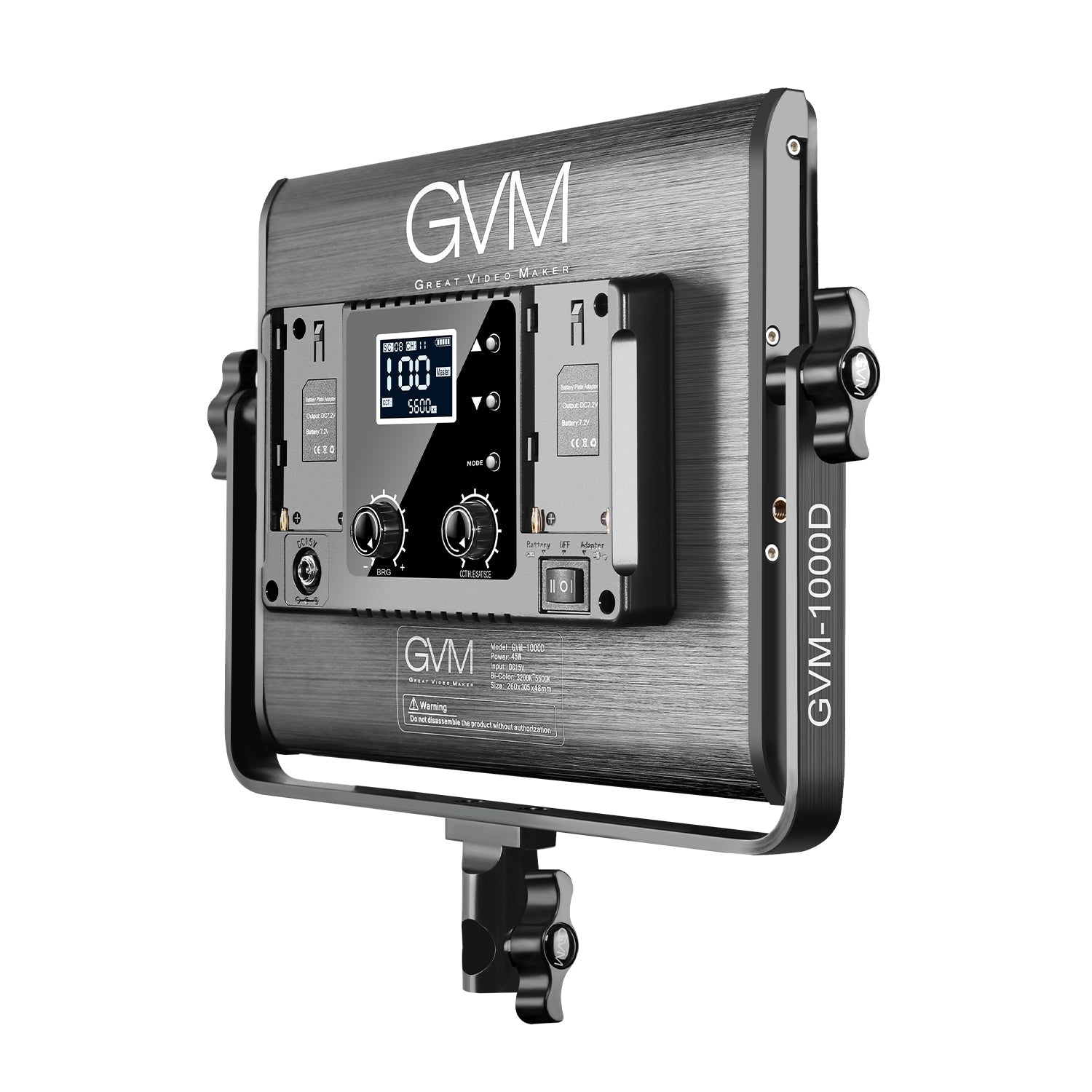 GVM-1000D 45W Bi-Color & RGB 2-Video-Light-Kit - GVMLED