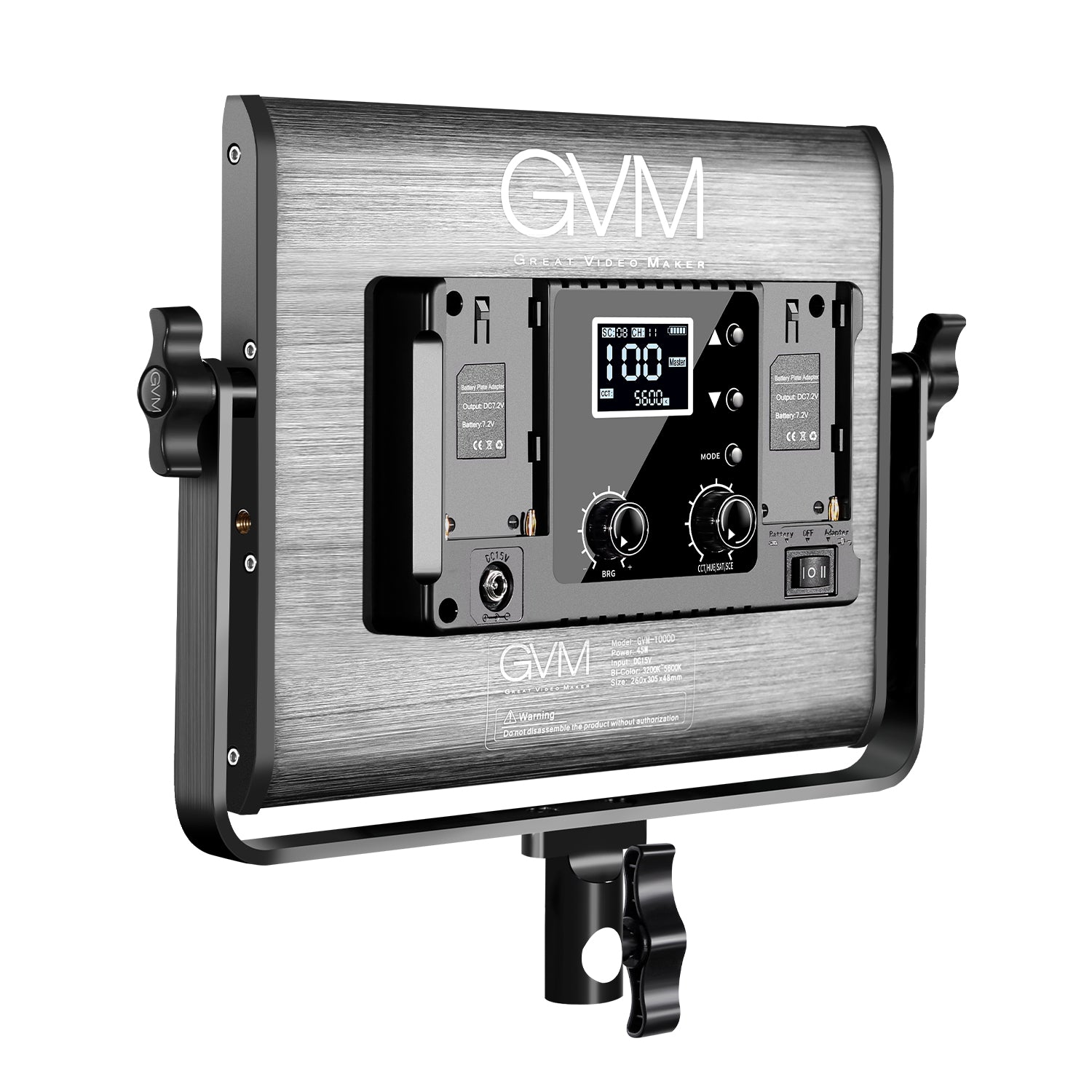 GVM-1000D 45W Bi-Color & RGB 2-Video-Light-Kit - GVMLED