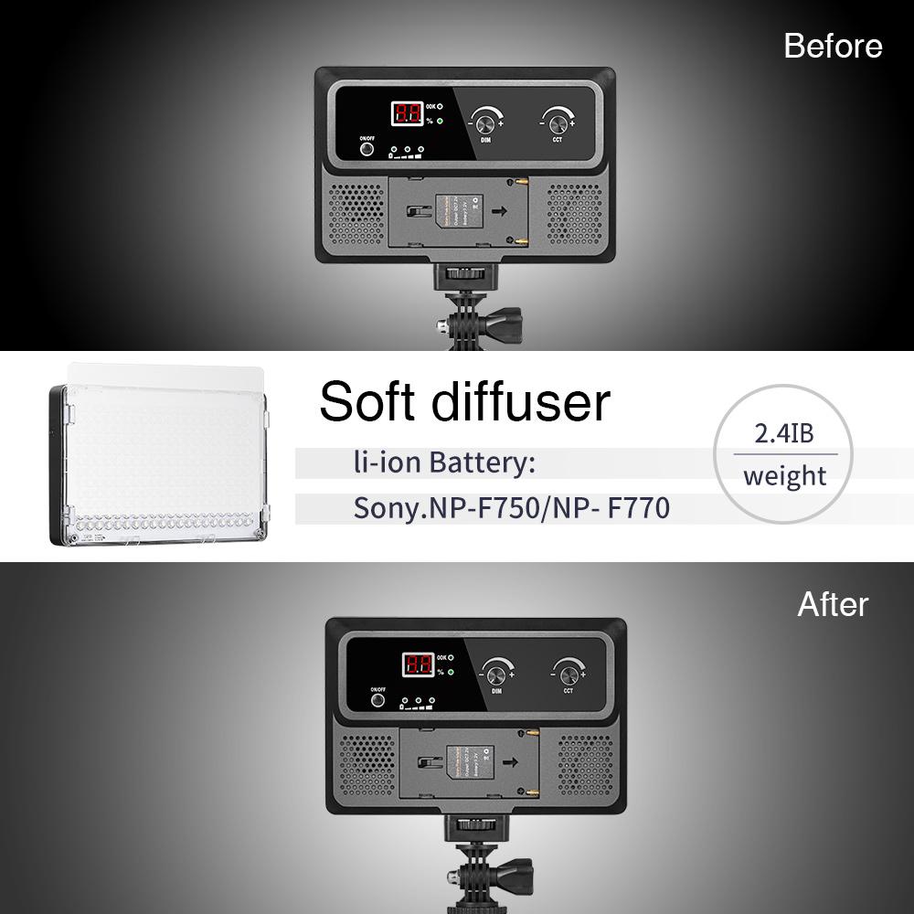 GVM-10S Bi Color Professional Video on Camera Video Light with Control Knob - GVMLED