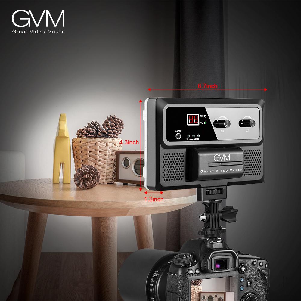 GVM-10S Bi Color Professional Video on Camera Video Light with Control Knob - GVMLED