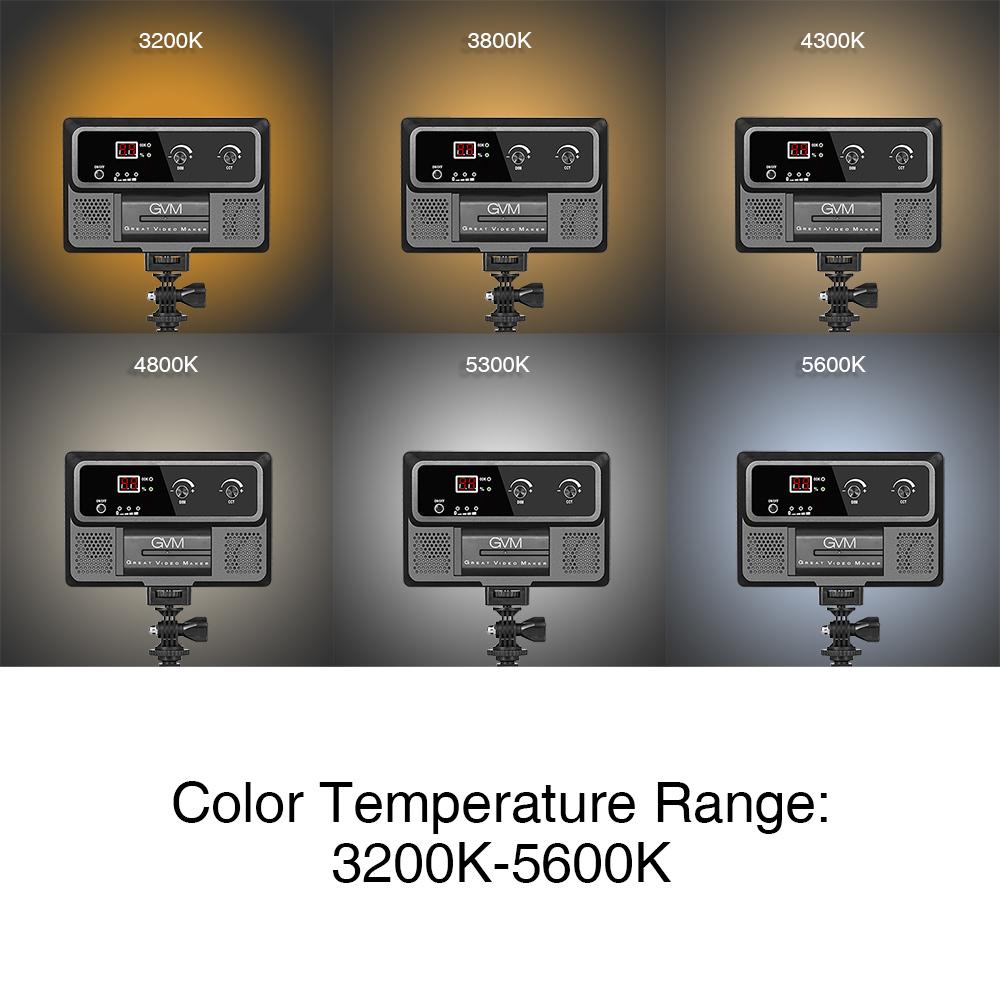 GVM-10S Bi Color Professional Video on Camera Video Light with Control Knob - GVMLED