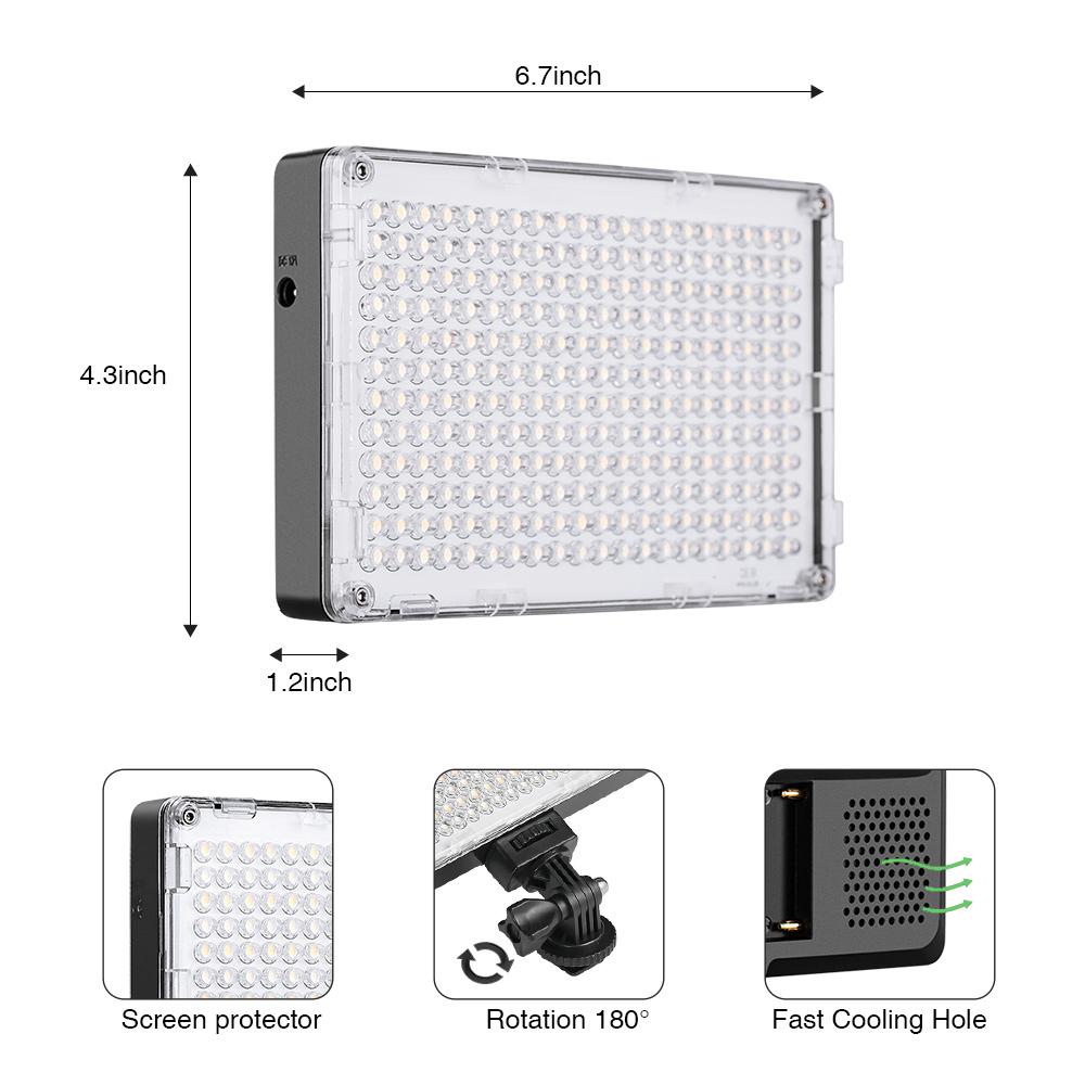 GVM-10S Bi Color Professional Video on Camera Video Light with Control Knob - GVMLED