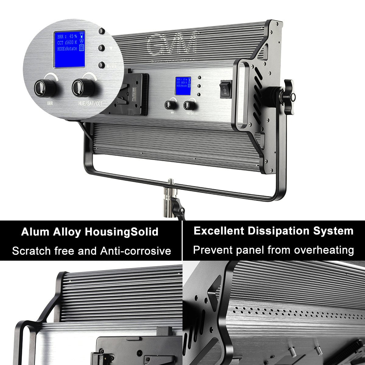 GVM 110S RGB Powerful Bi-color and RGB Video Panel Light - GVMLED