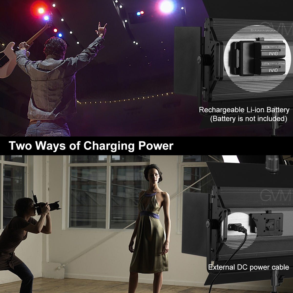 GVM 110S RGB Powerful Bi-color and RGB Video Panel Light - GVMLED