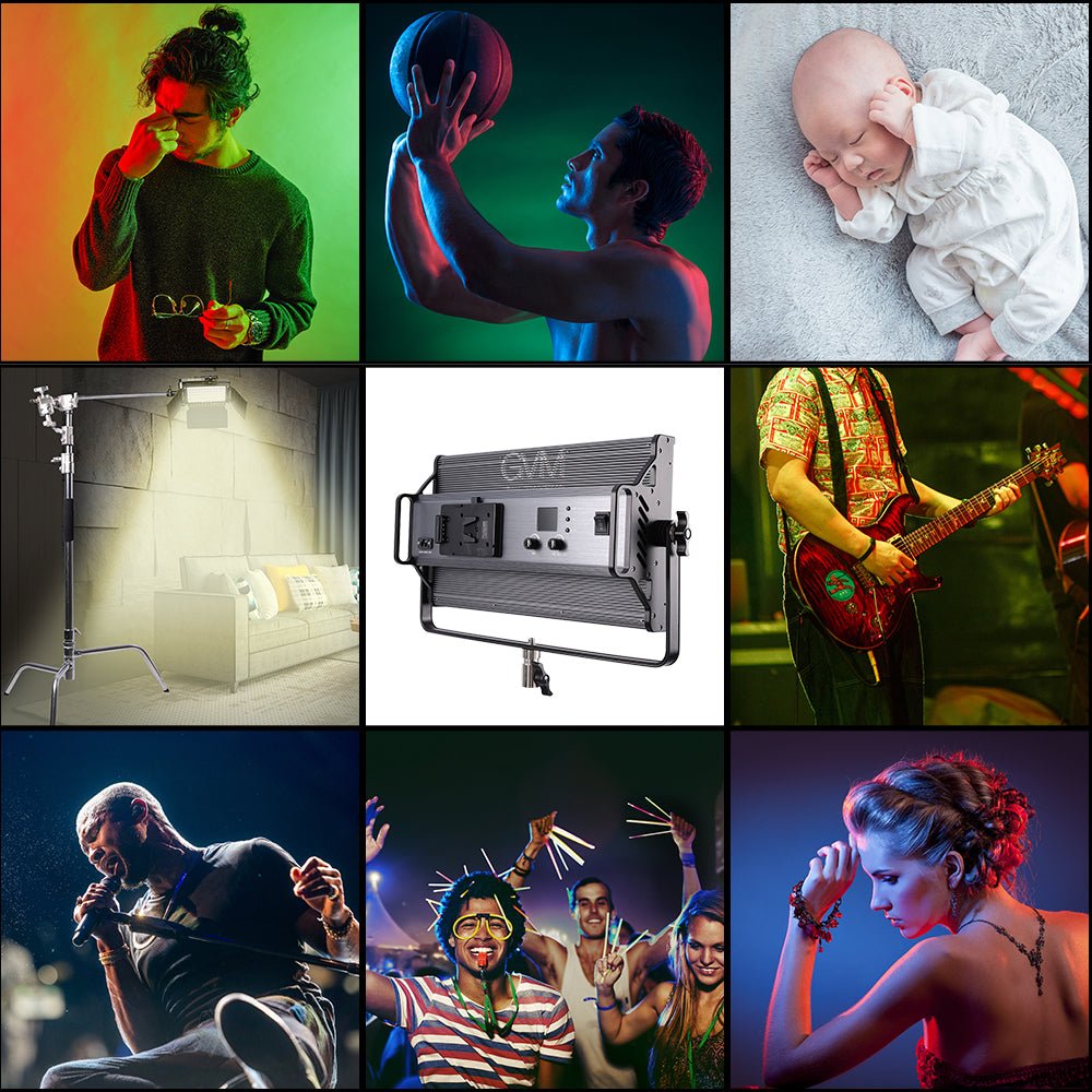 GVM 110S RGB Powerful Bi-color and RGB Video Panel Light - GVMLED