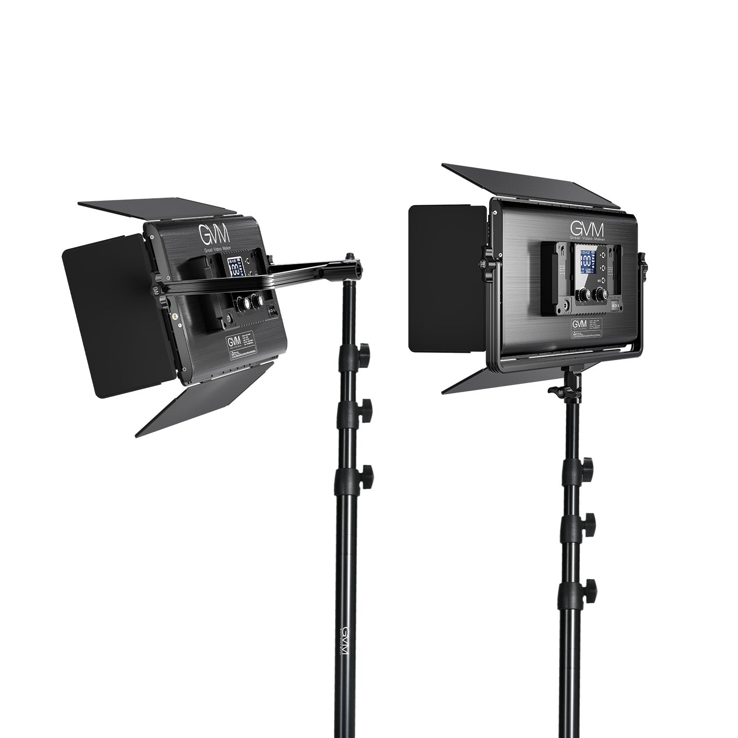 GVM-1500D 75W Powerful Bi-color and RGB Video Panel Light 2-Light-Kit - GVMLED