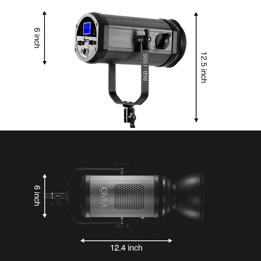 GVM 150s 150W High Power LED RGB & Bi-Color Spotlight (BOGO) - GVMLED