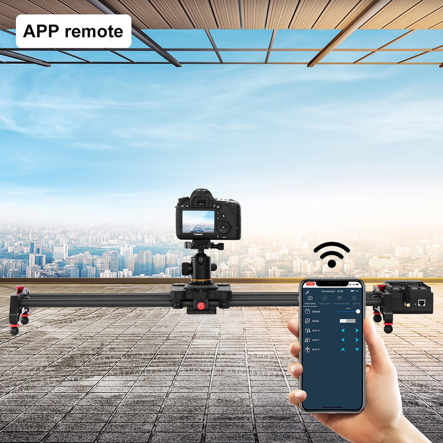 GVM-1.5D Professional Wireless Video Carbon Fiber Motorized Camera Slider - GVMLED