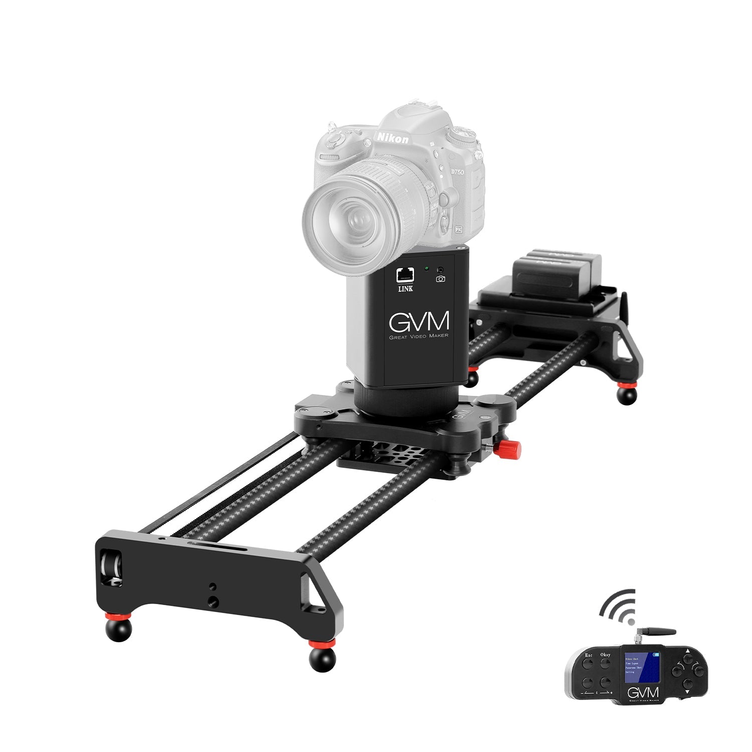 GVM-2D Professional Wireless Video Carbon Fiber Motorized Camera Slider - GVMLED