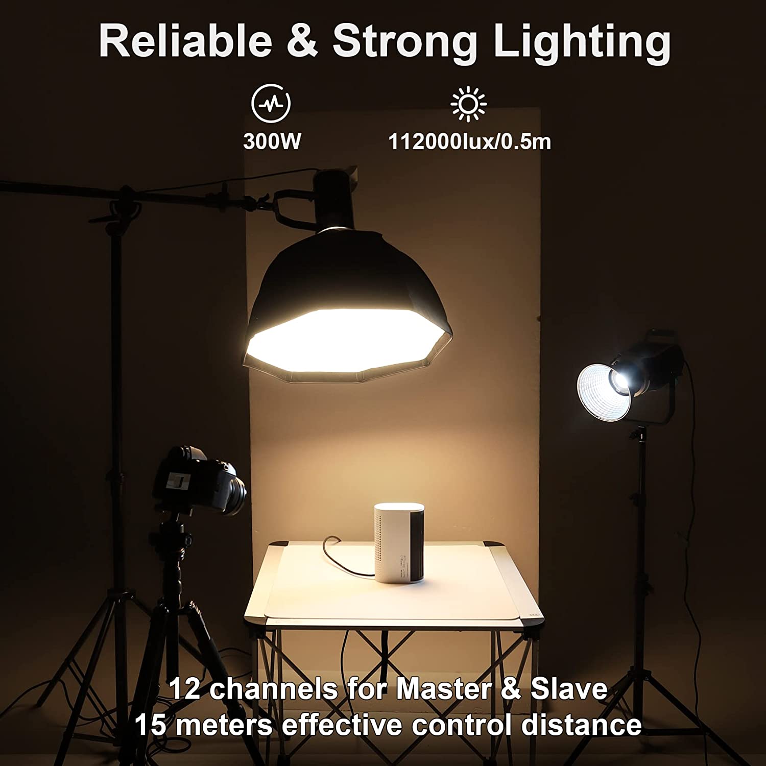 GVM 300W High Power Bi-Color LED Spotlight Light (BOGO) - GVMLED