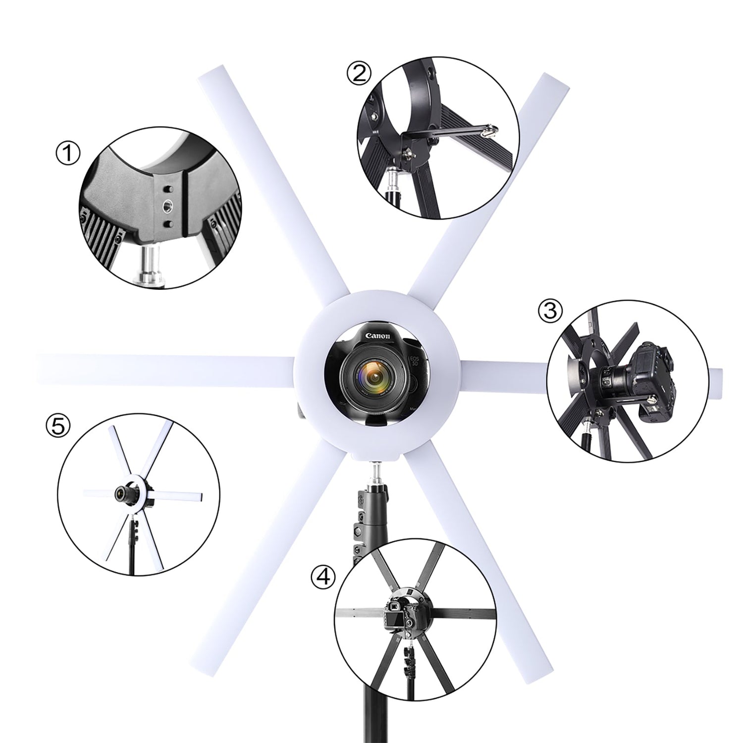GVM-60W High Power Bi-Color LED Ring Light Kit - GVMLED