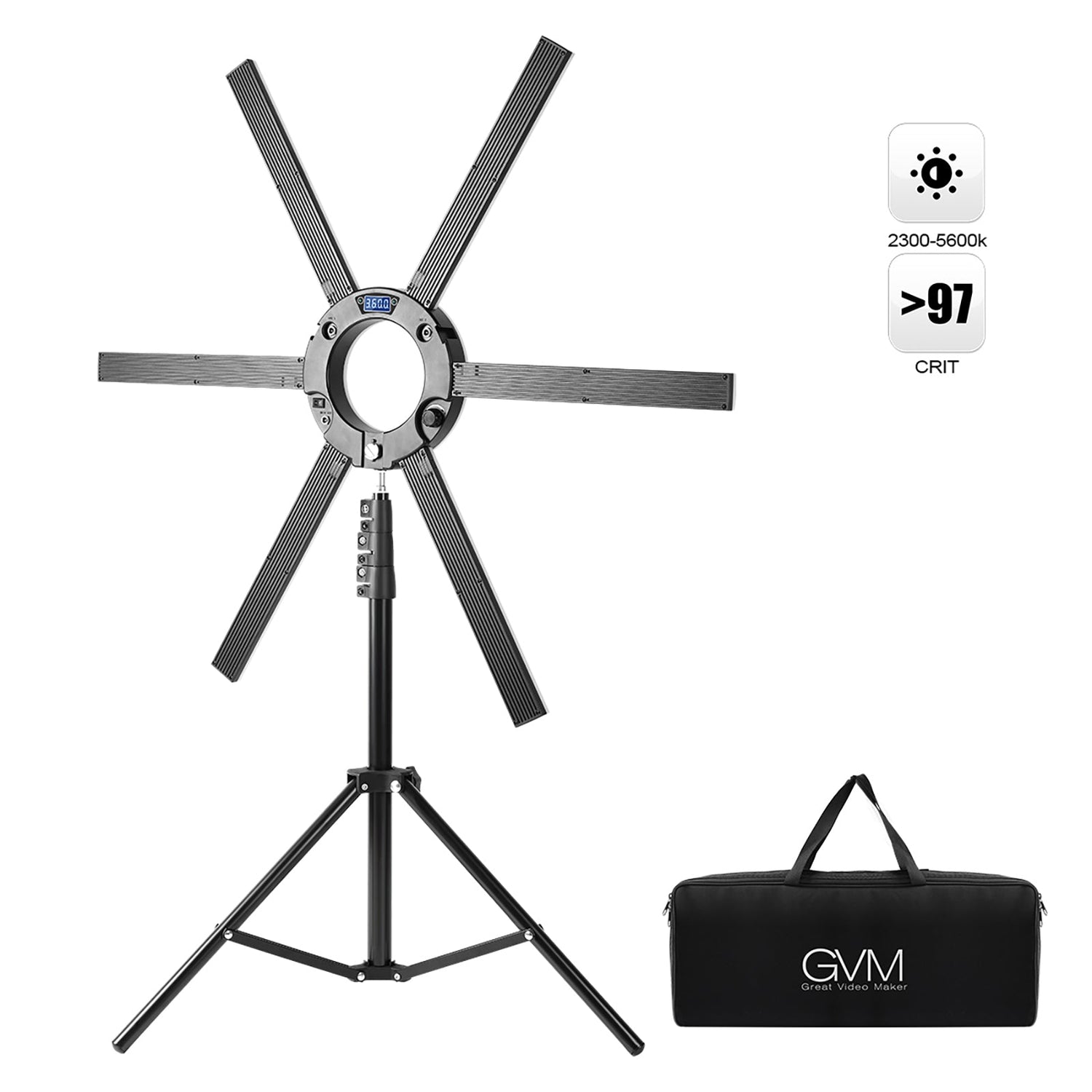 GVM-60W High Power Bi-Color LED Ring Light Kit - GVMLED