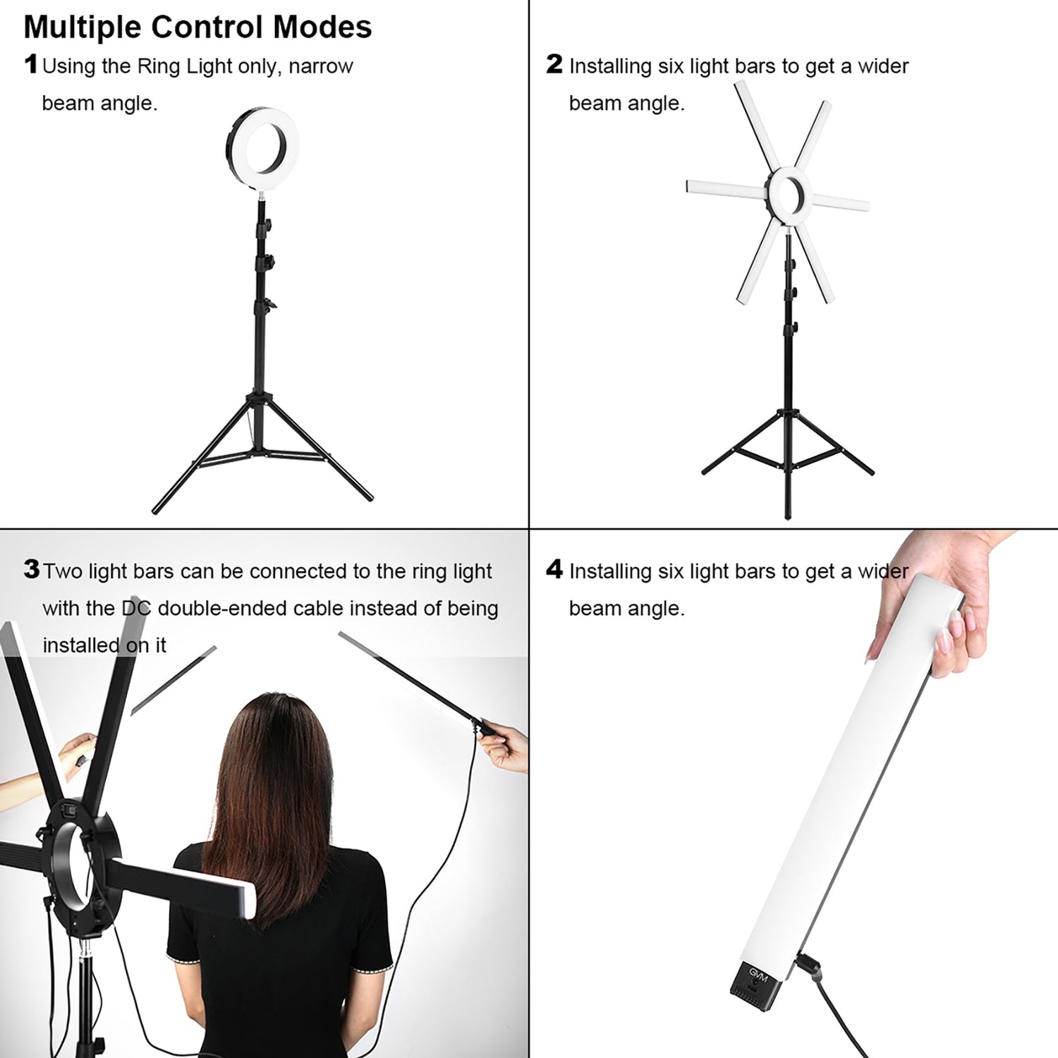 GVM-60W High Power Bi-Color LED Ring Light Kit - GVMLED