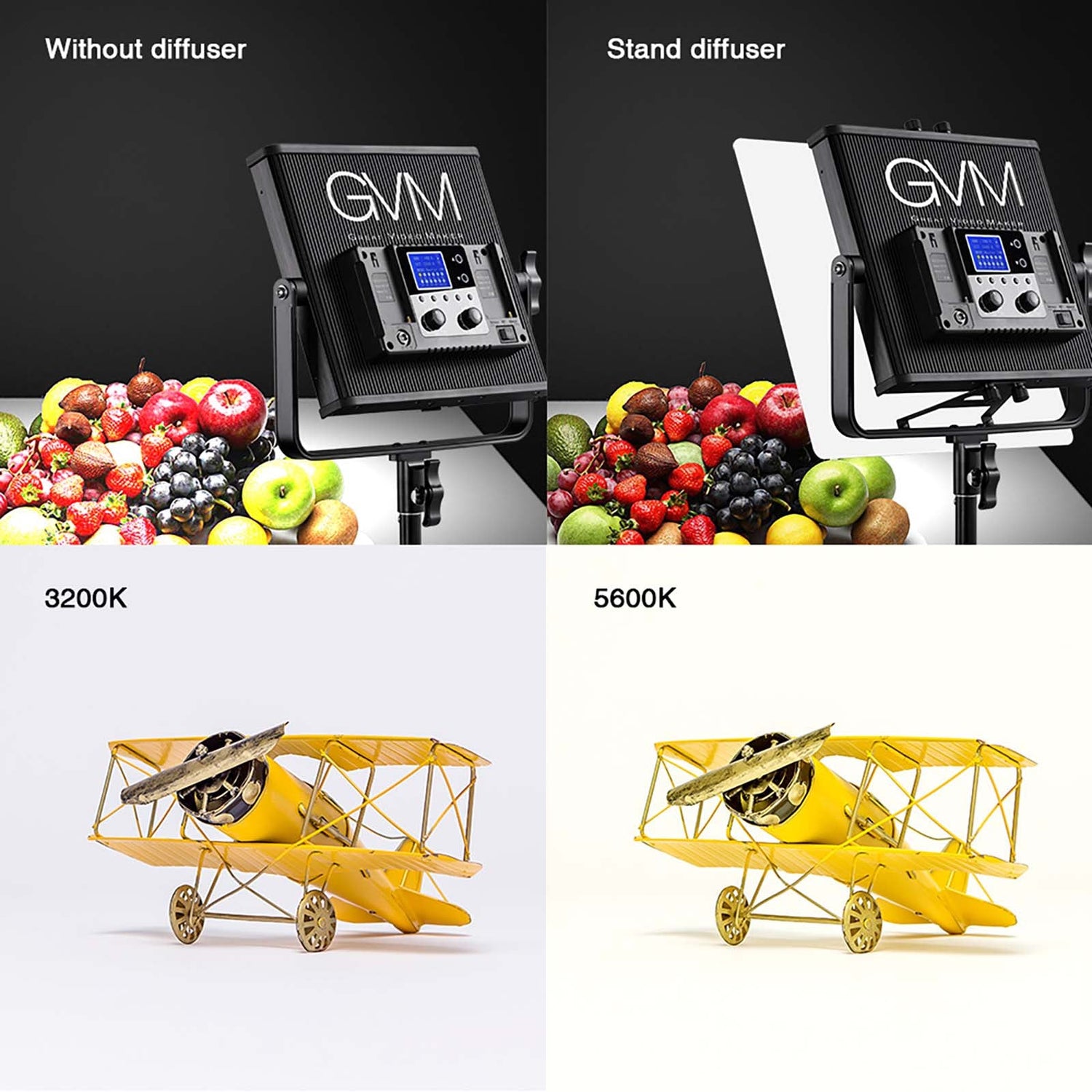 GVM-672S 40W High Beam High Brightness Bi-Color LED VIdeo Soft Light - GVMLED