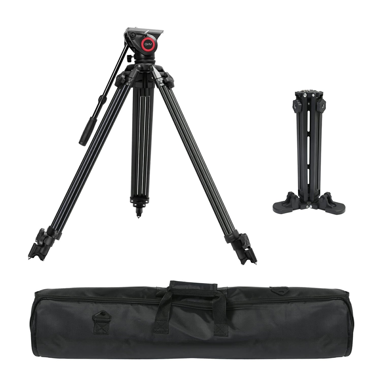 GVM 7017D Aluminum Video Tripod with Fluid Head System - GVMLED