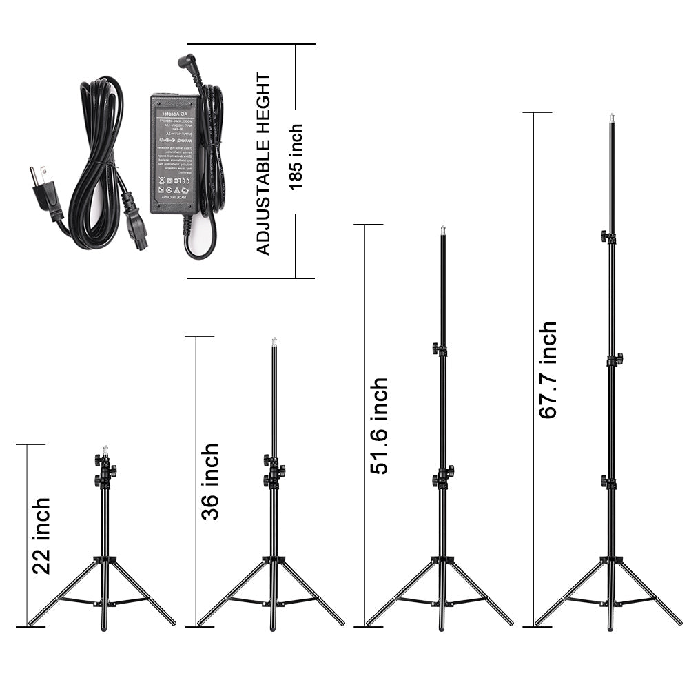 GVM-800D 40W Powerful Bi-color and RGB Video Panel Light Kit - GVMLED